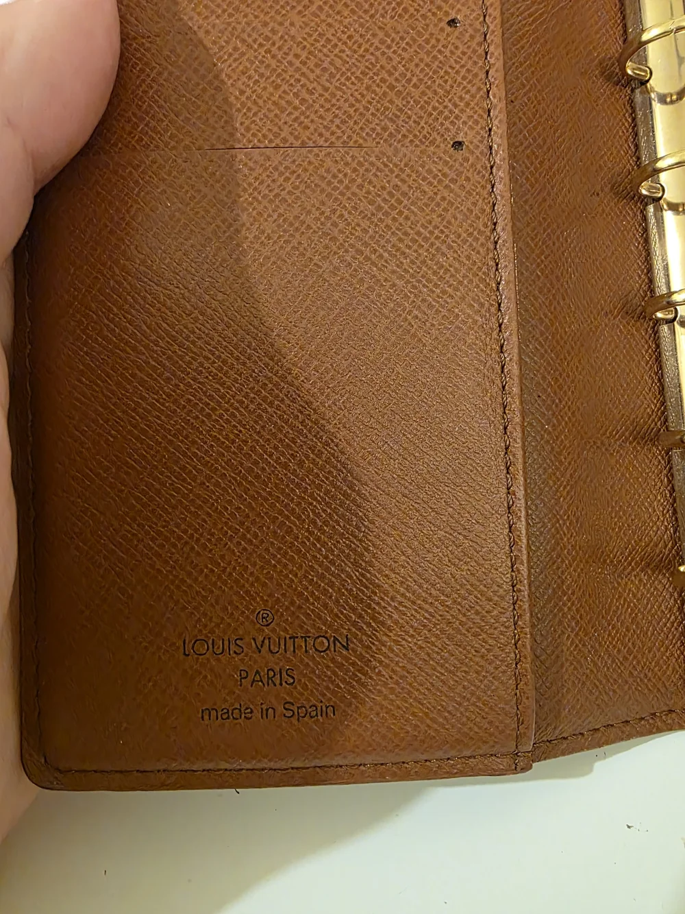 Louis Vuitton Monogram Canvas Agenda Cover in Brown